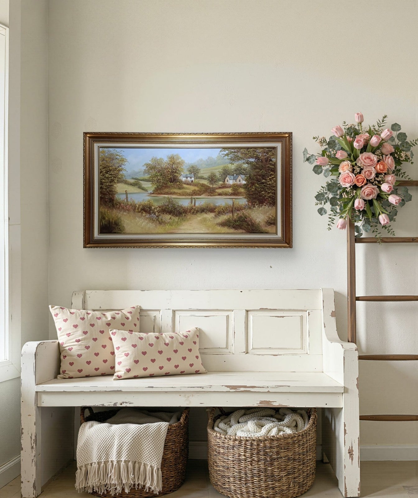 Terry Heath Signed Framed Original Oil on canvas Painting, Large.