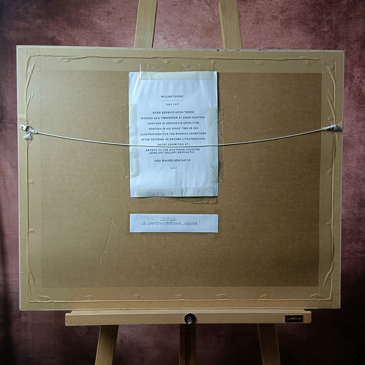 WILLIAM FERGIE (1893-1971) Framed Original Watercolour- A Northumberland Village