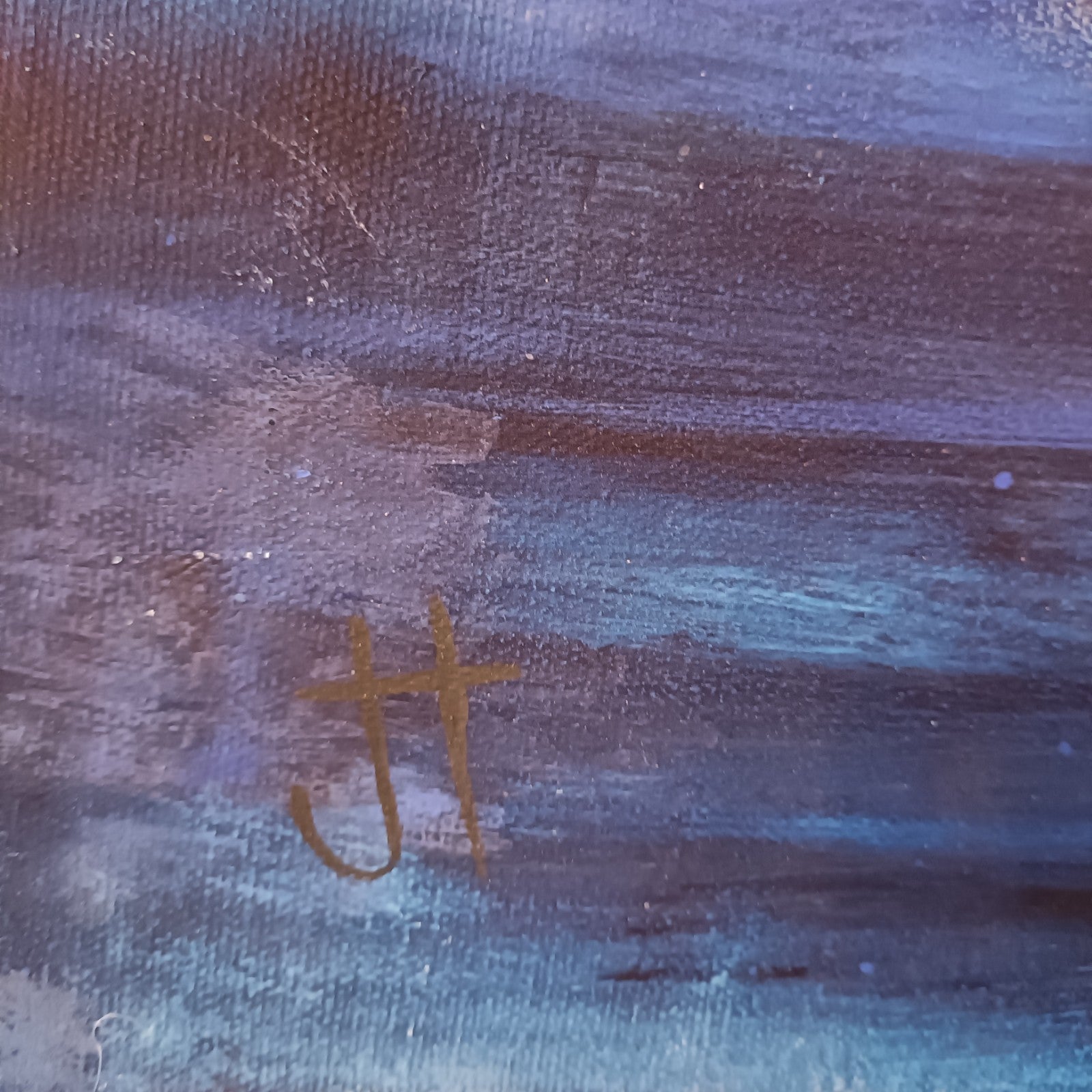 Large framed original oil painting by Jan Merrick Horn titled "Go Your Own Way," signed and created by the artist.