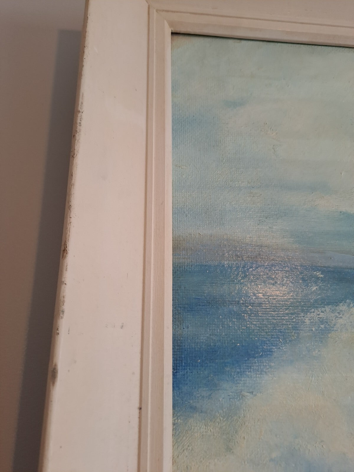JOAN PINKHAM Vintage Seascape Oil Painting On Board "Gibralta"