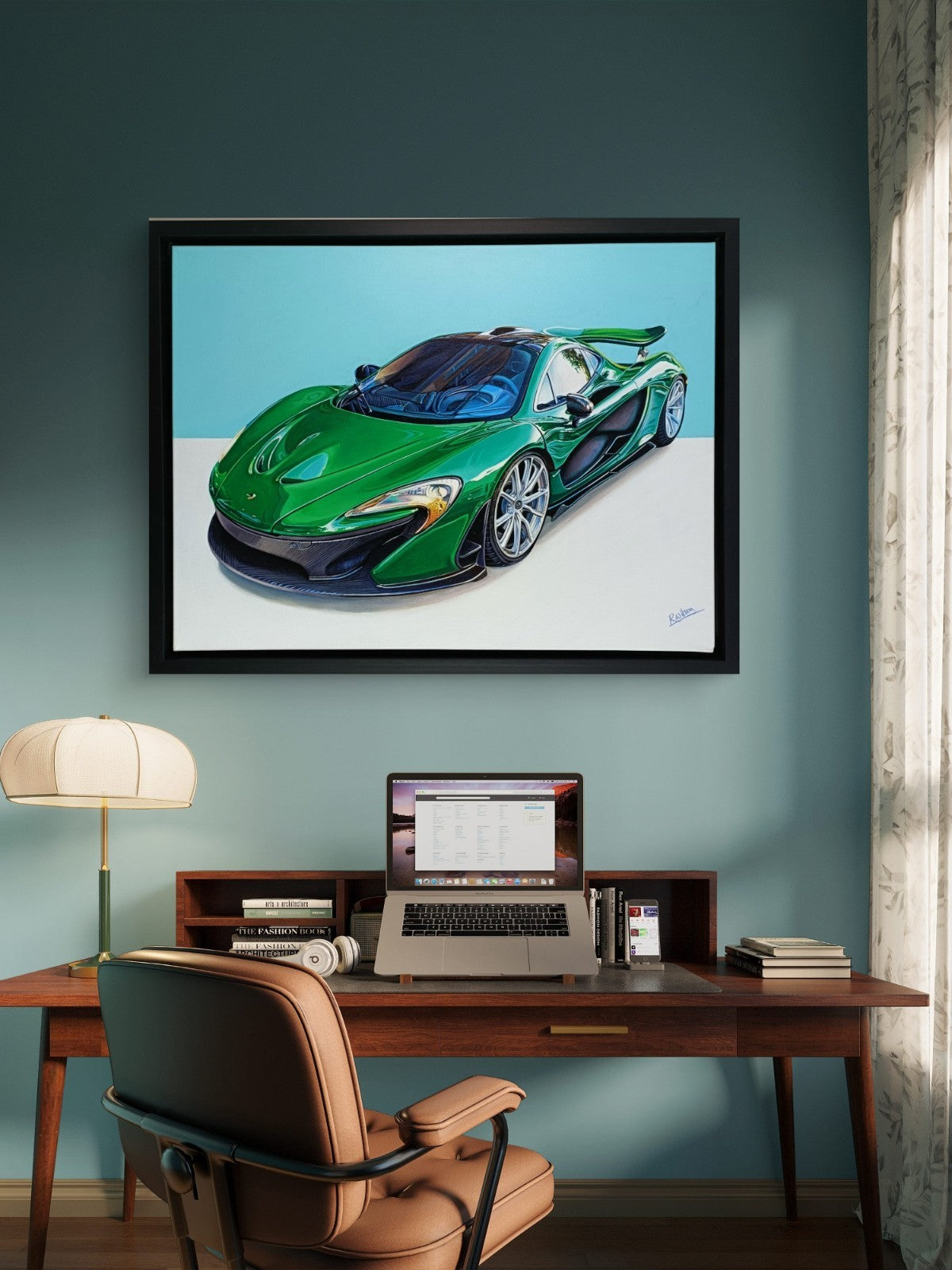 ROZ WILSON (b.1960) Framed Signed Oil on Canvas “2014 McLaren 01”