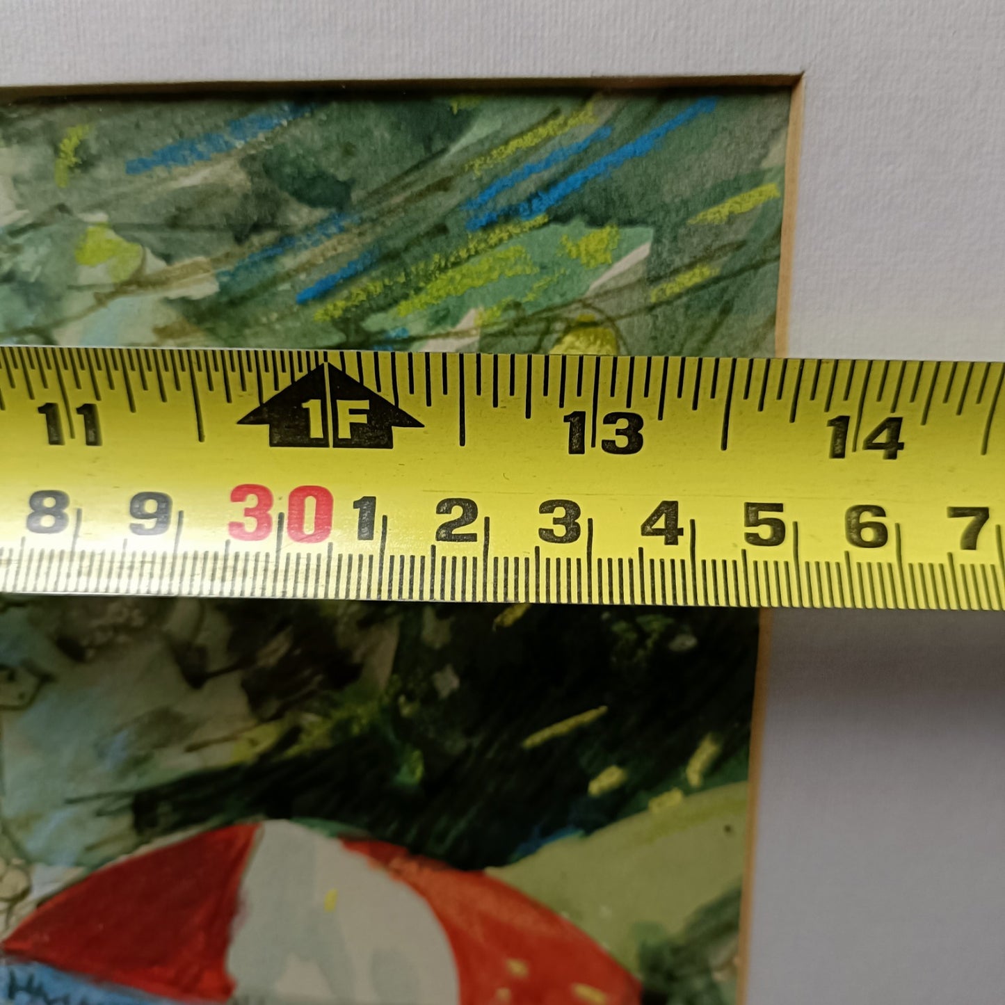 Carol A. Poupard Framed Original Gouache "Beer Garden, Cheltenham"