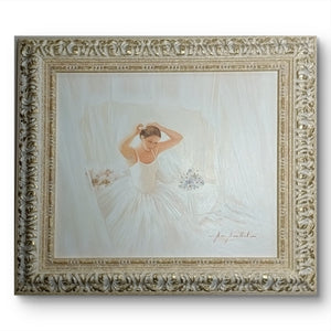 MARISA MALLOL Framed Signed Oil Painting - Seated Ballerina II