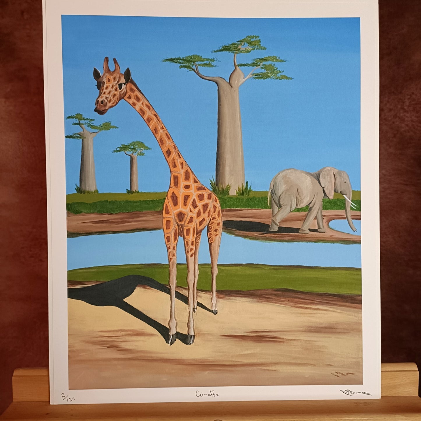 Signed Limited Edition Print "Giraffe"