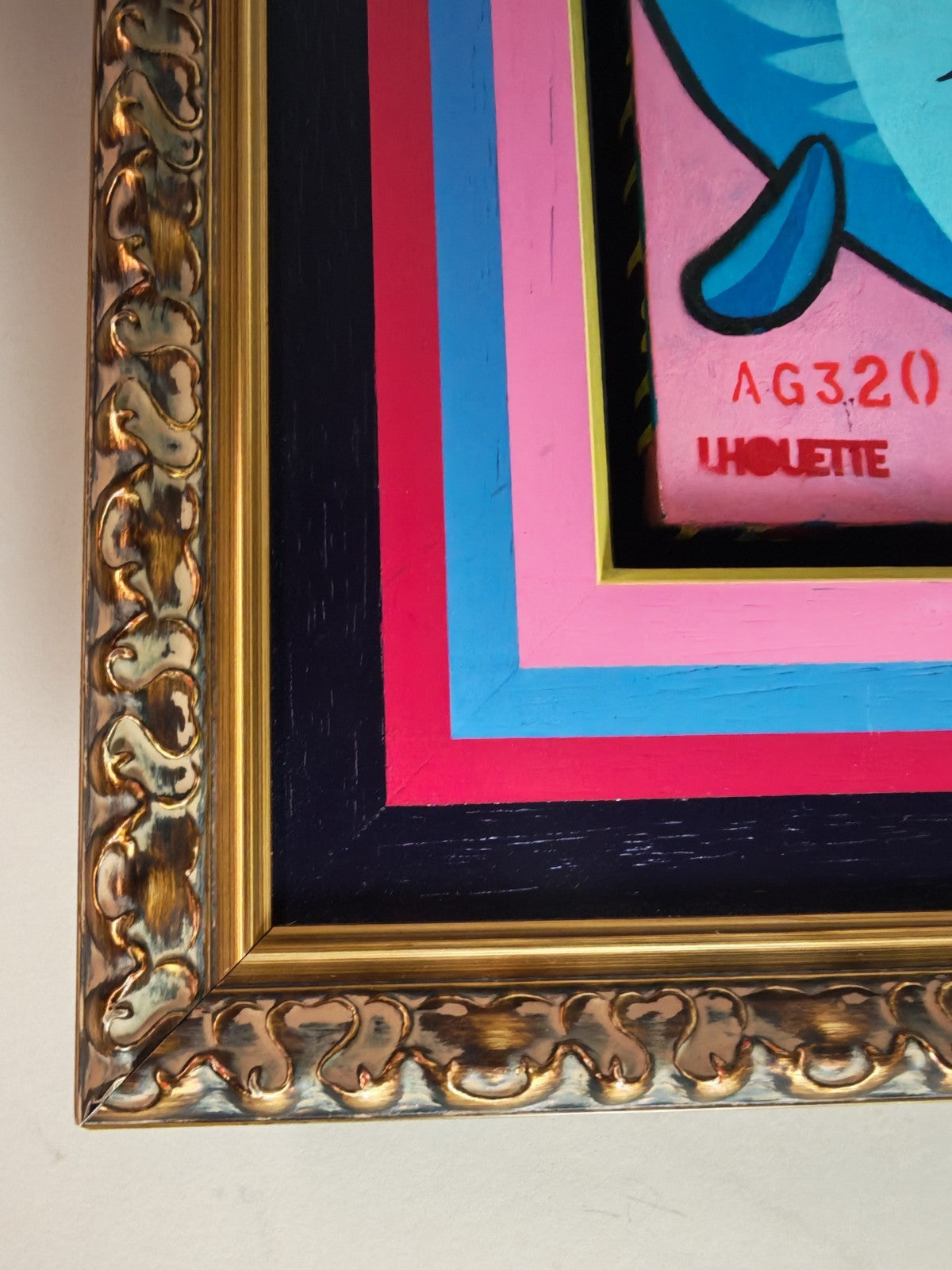 LHOUETTE "Sweetie Treaty" Signed Framed Original Oil on Board