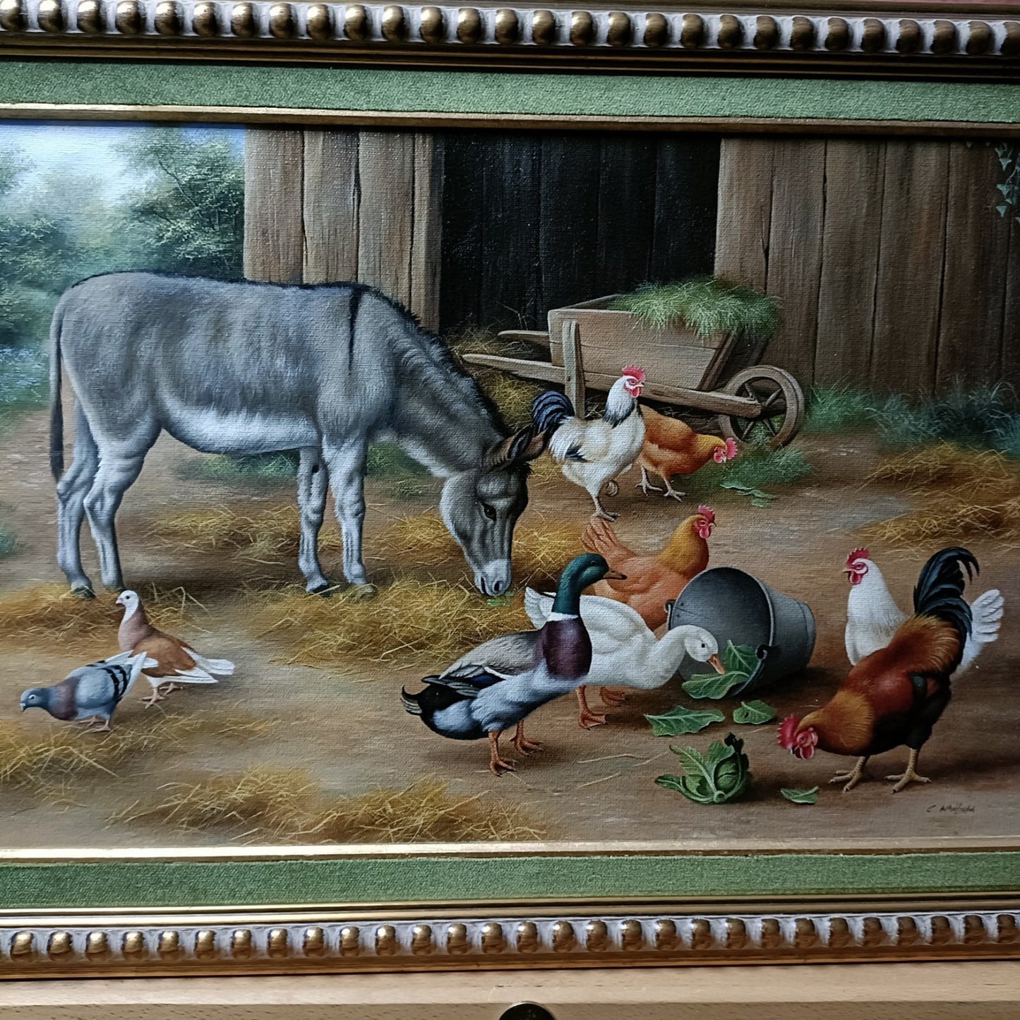 CARL WHITFIELD (b.1958 ) Signed Original Oil Painting Farm Animals