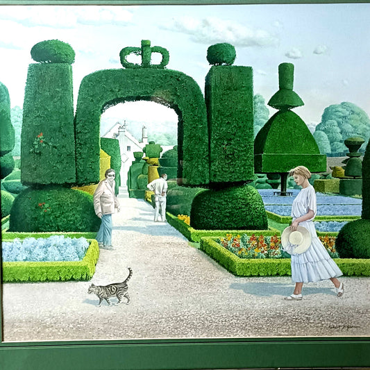 ROBERT B JEFFERSON Framed Original Gouache "Stray Visitor - Levens Hall"