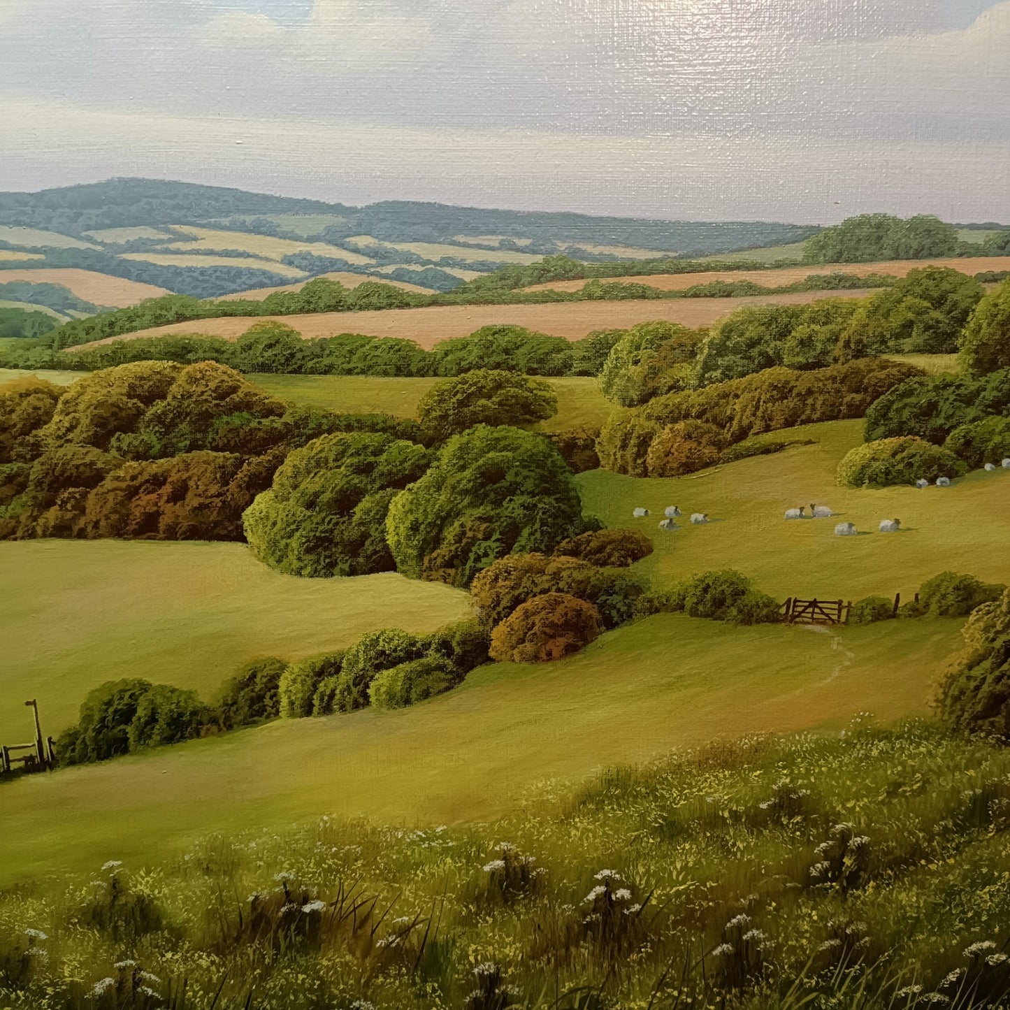 TERENCE GRUNDY (1956-2023) Framed Oil Painting "As Far As The Eye Can See"