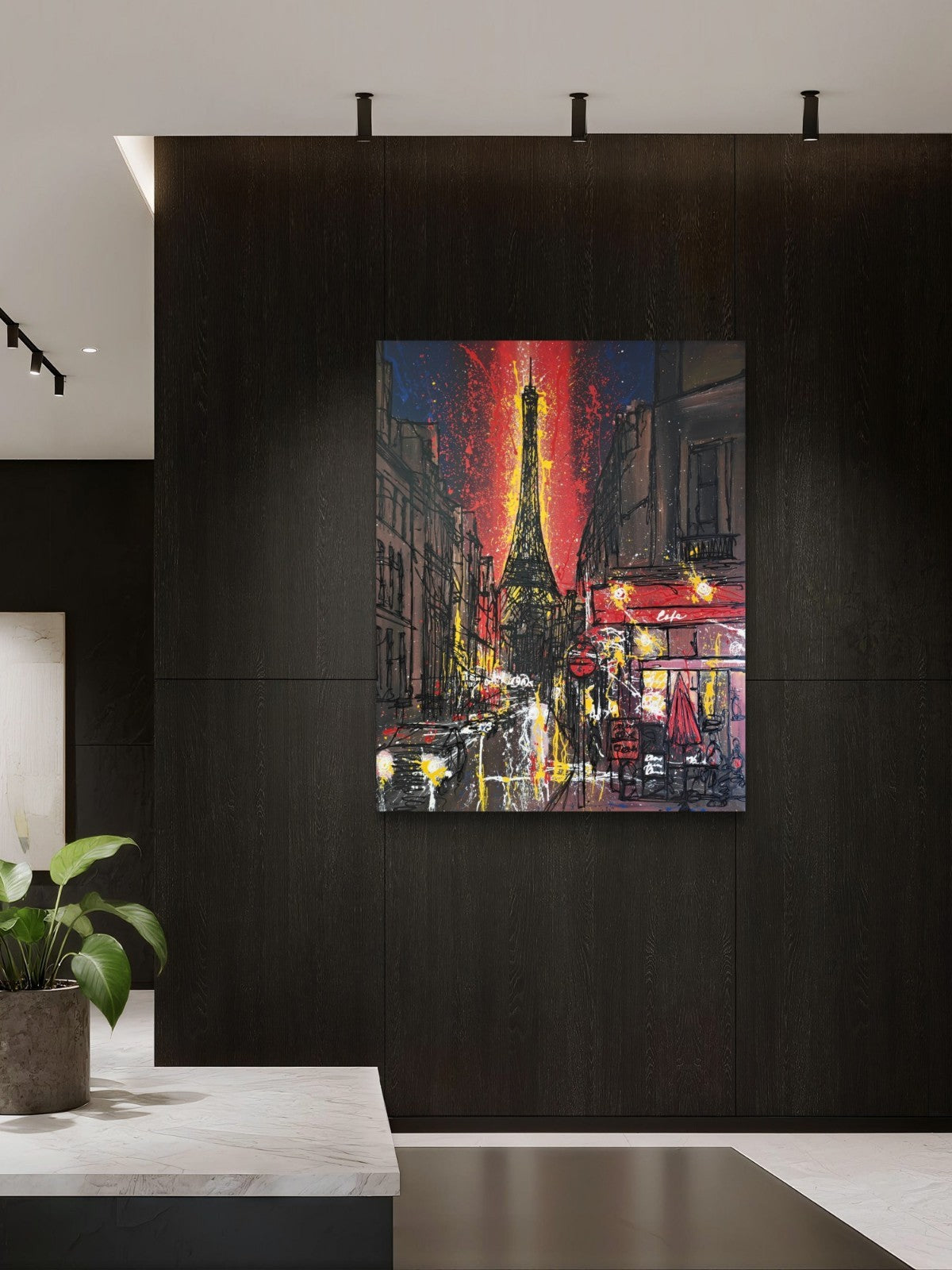 PAUL KENTON Signed Limited Edition Boxed Canvas “Eiffel Tower” 69/150