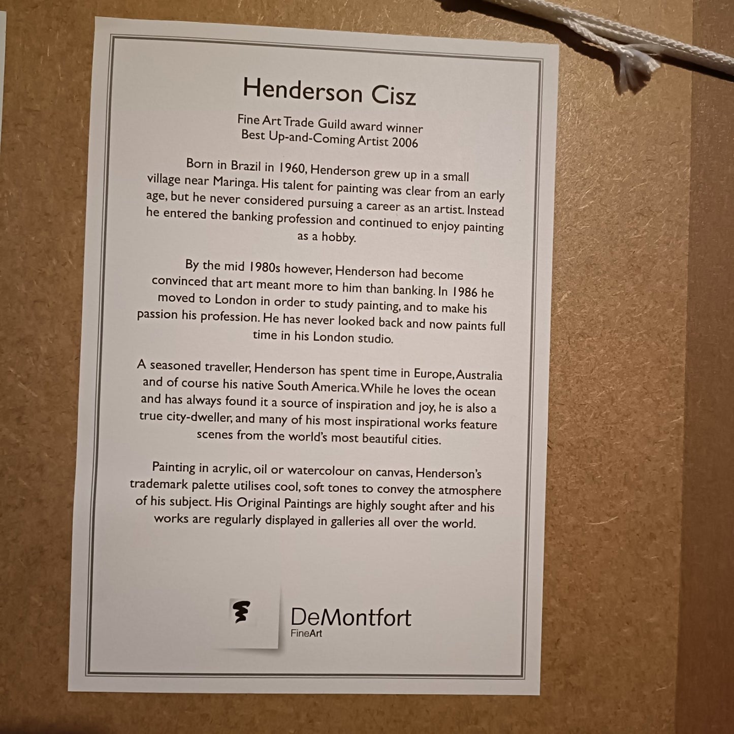 HENDERSON CISZ Signed Limited Edition Print "Champs Elysees" 124/295