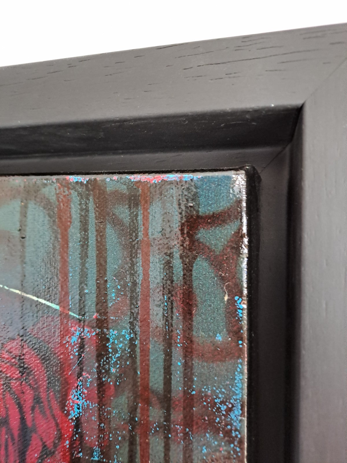 THREE ARTISTS COLLABORATION “Dangerous Woman” Signed Framed Mixed Media Painting