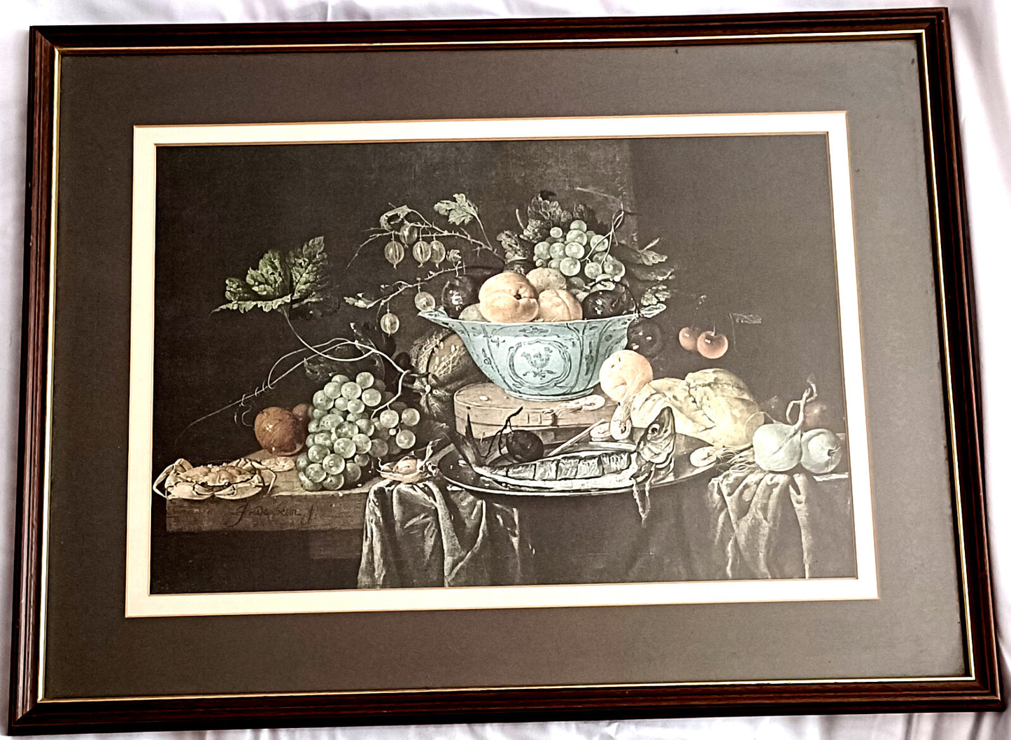Rare Vintage Jan Davidsz De Heem Still Life Framed Print
