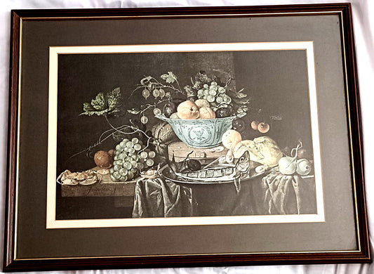Rare Vintage Jan Davidsz De Heem Still Life Framed Print