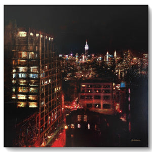 LESLEY ANNE DERKS (1977) Large Limited Edition Canvas "City of tiny lights" 24/95