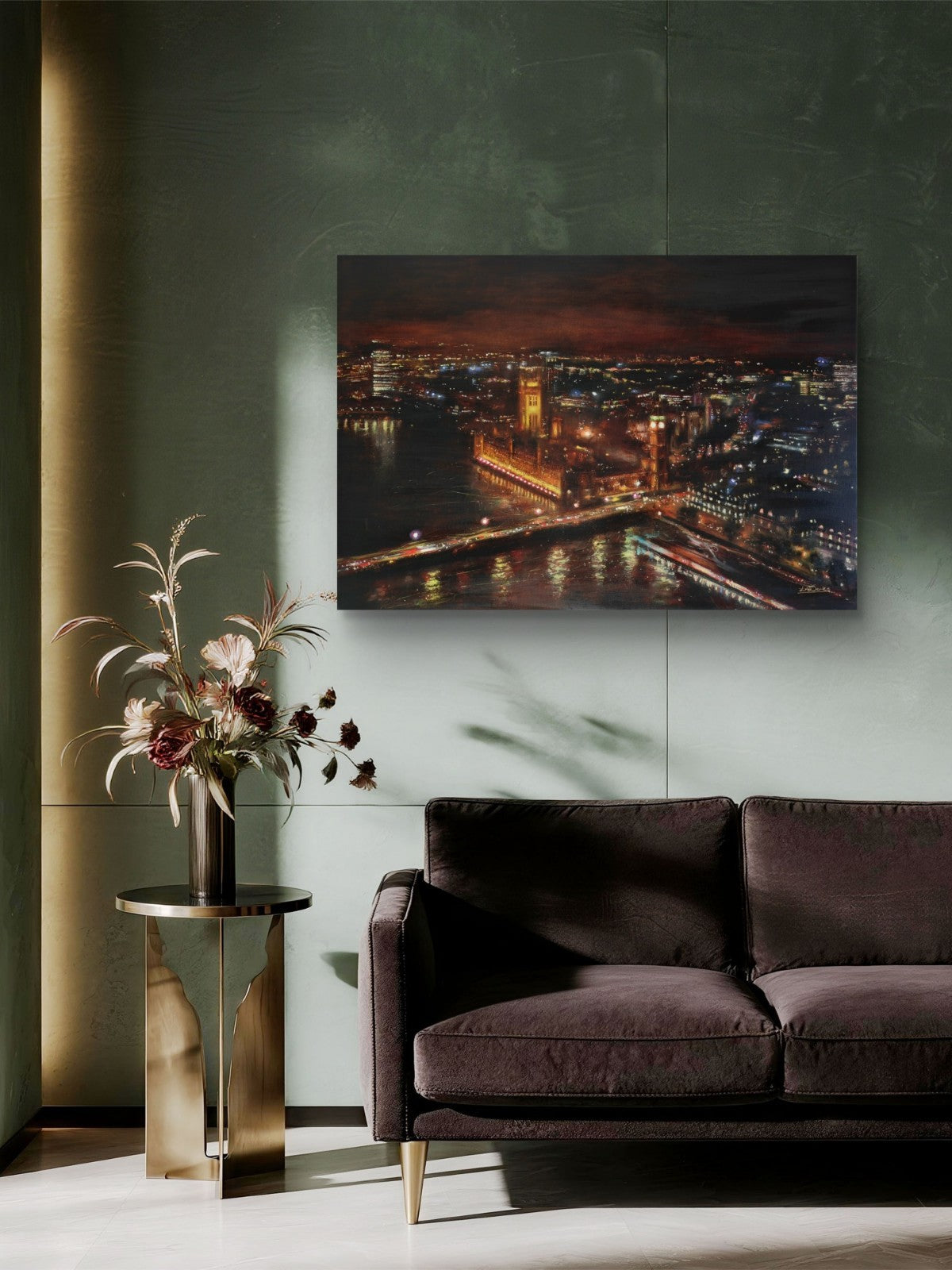 LESLEY ANNE DERKS (1977) Large Limited Edition Canvas "Symphony of Lights" 40/95