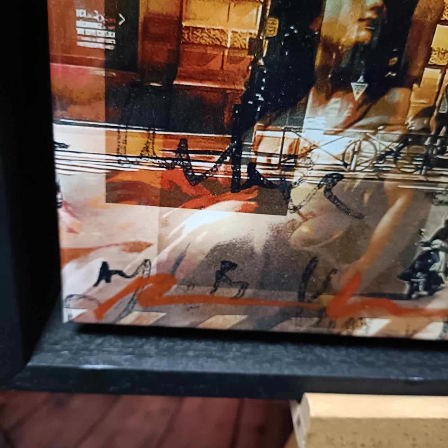 PACO RAPHAEL  Framed, Signed Original Mixed Media "C'est La Vie" Paris